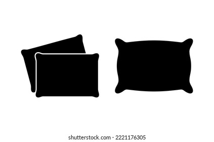Pillow icon vector for web and mobile app. Pillow sign and symbol. Comfortable fluffy pillow