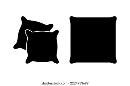 Pillow icon vector for web and mobile app. Pillow sign and symbol. Comfortable fluffy pillow