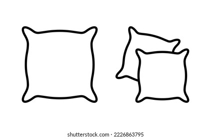 Pillow icon vector for web and mobile app. Pillow sign and symbol. Comfortable fluffy pillow