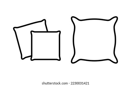 Pillow icon vector for web and mobile app. Pillow sign and symbol. Comfortable fluffy pillow