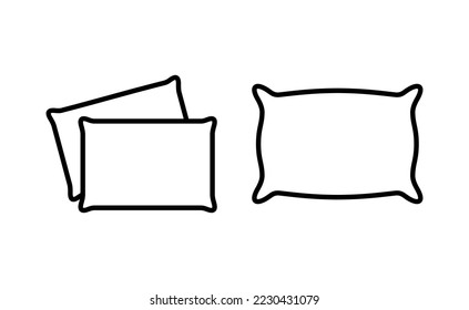 Pillow icon vector for web and mobile app. Pillow sign and symbol. Comfortable fluffy pillow