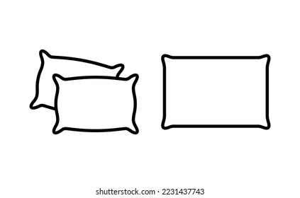 Vector de icono de almohada para web y aplicación móvil. Símbolo y signo de almohada. Cómoda almohada esponjosa