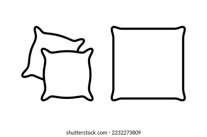 Pillow icon vector for web and mobile app. Pillow sign and symbol. Comfortable fluffy pillow