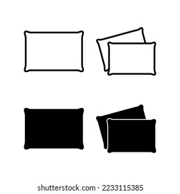 Pillow icon vector for web and mobile app. Pillow sign and symbol. Comfortable fluffy pillow