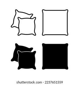Pillow icon vector for web and mobile app. Pillow sign and symbol. Comfortable fluffy pillow