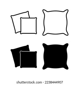 Pillow icon vector for web and mobile app. Pillow sign and symbol. Comfortable fluffy pillow
