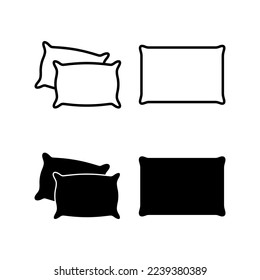 Vector de icono de almohada para web y aplicación móvil. Símbolo y signo de almohada. Cómoda almohada esponjosa