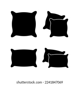 Pillow icon vector for web and mobile app. Pillow sign and symbol. Comfortable fluffy pillow