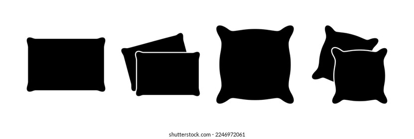Pillow icon vector for web and mobile app. Pillow sign and symbol. Comfortable fluffy pillow