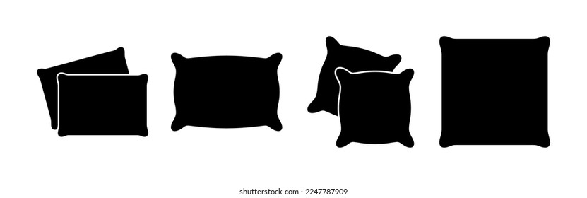 Vector de icono de almohada para web y aplicación móvil. Símbolo y signo de almohada. Cómoda almohada esponjosa