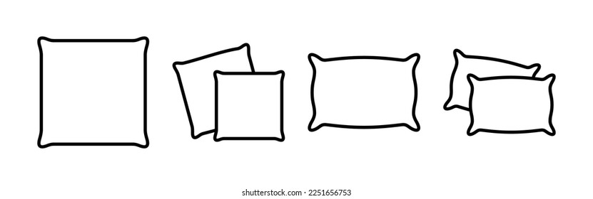 Pillow icon vector for web and mobile app. Pillow sign and symbol. Comfortable fluffy pillow