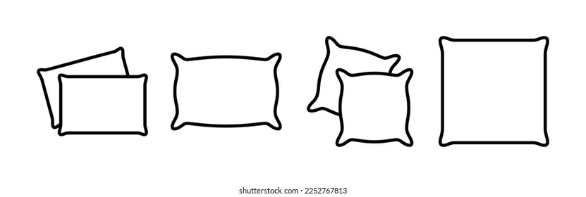 Pillow icon vector for web and mobile app. Pillow sign and symbol. Comfortable fluffy pillow