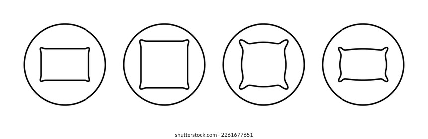 Pillow icon vector for web and mobile app. Pillow sign and symbol. Comfortable fluffy pillow