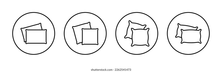 Pillow icon vector for web and mobile app. Pillow sign and symbol. Comfortable fluffy pillow
