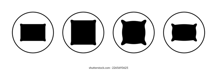 Pillow icon vector for web and mobile app. Pillow sign and symbol. Comfortable fluffy pillow