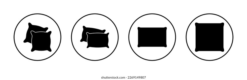 Vector de icono de almohada para web y aplicación móvil. Símbolo y signo de almohada. Cómoda almohada esponjosa