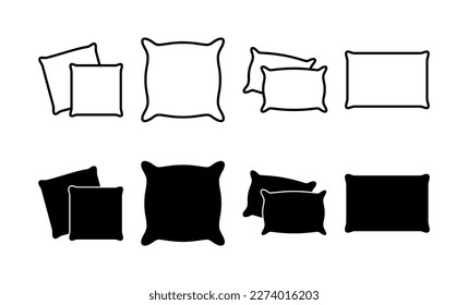 Pillow icon vector for web and mobile app. Pillow sign and symbol. Comfortable fluffy pillow