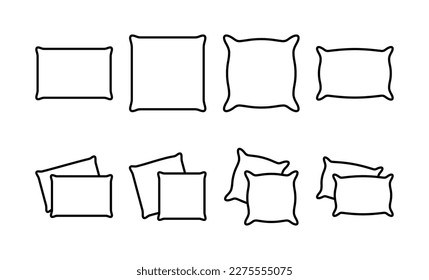 Pillow icon vector for web and mobile app. Pillow sign and symbol. Comfortable fluffy pillow