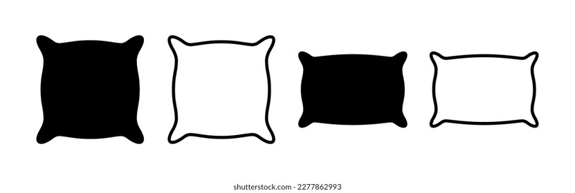 Pillow icon vector for web and mobile app. Pillow sign and symbol. Comfortable fluffy pillow