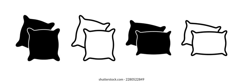 Pillow icon vector for web and mobile app. Pillow sign and symbol. Comfortable fluffy pillow