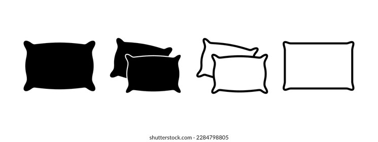 Pillow icon vector for web and mobile app. Pillow sign and symbol. Comfortable fluffy pillow