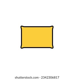 Pillow icon vector for web and mobile app. Pillow sign and symbol. Comfortable fluffy pillow