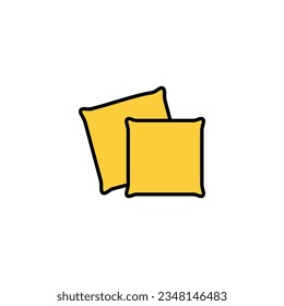 Pillow icon vector for web and mobile app. Pillow sign and symbol. Comfortable fluffy pillow