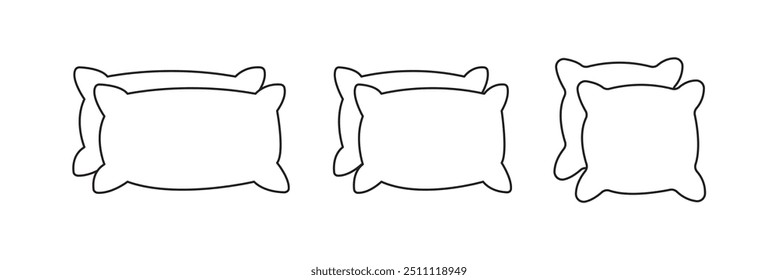 Vector del icono de la almohada para el Web y el App móvil. Signo y símbolo de la almohada. Cómoda almohada mullida