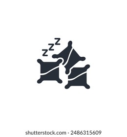 Pillow icon. vector.Editable stroke.linear style sign for use web design,logo.Symbol illustration.