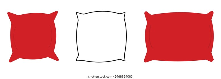 Pillow icon for web and mobile app. Pillow sign and symbol. Comfortable fluffy pillow. Pillow icon set. Eps10.