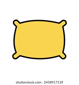 pillow icon with white background vector stock illustration