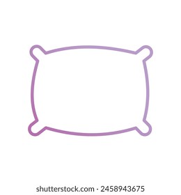 Icono de almohada con fondo blanco Vector ilustración de stock