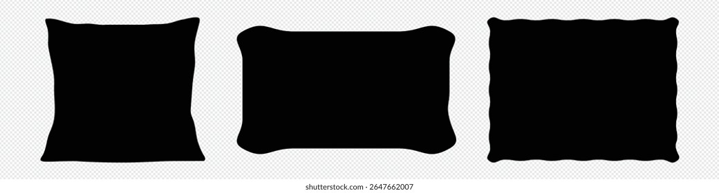 pillow icons set .Pillow icon symbol for apps and websites. Pillow sign and symbol. Comfortable fluffy pillow Take nap sign. Vector icons