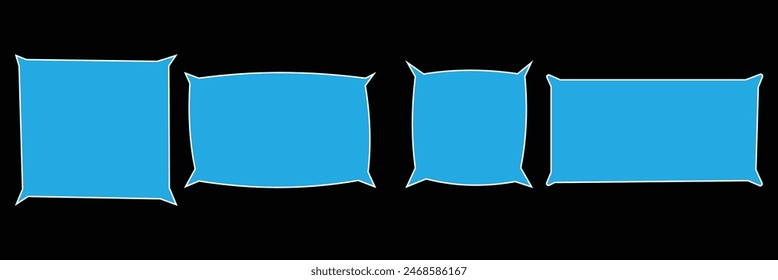 pillow icons set isolated on white background. pillow icon thin line outline linear pillow symbol for logo, web, app, UI. pillow icon simple sign eps 10.