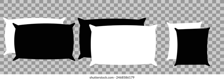 pillow icons set isolated on white background. pillow icon thin line outline linear pillow symbol for logo, web, app, UI. pillow icon simple sign eps 10.