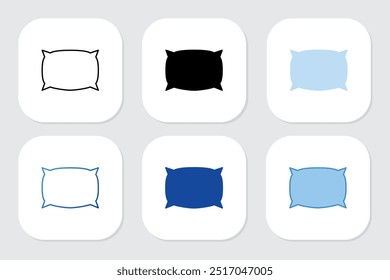 pillow icons with various design styles
