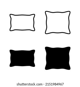 Pillow icons vector. Pillow sign and symbol. Comfortable fluffy pillow