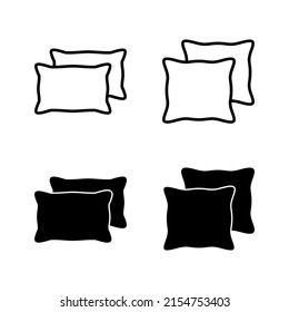 Pillow icons vector. Pillow sign and symbol. Comfortable fluffy pillow