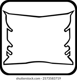 Pillow icon.vector for web and mobile app. Pillow sign and symbol. Comfortable fluffy pillow.oft Bedding for Sleep Outline Symbol. Comfortable Headrests for Bedtime. Sleep Accessories for Bed.