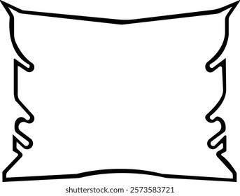 Pillow icon.vector for web and mobile app. Pillow sign and symbol. Comfortable fluffy pillow.oft Bedding for Sleep Outline Symbol. Comfortable Headrests for Bedtime. Sleep Accessories for Bed.