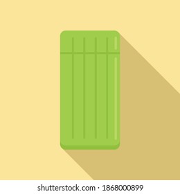 Pillow inflatable mattress icon. Flat illustration of pillow inflatable mattress vector icon for web design