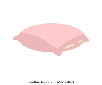 Pillow isolated. Bed linen in white background
