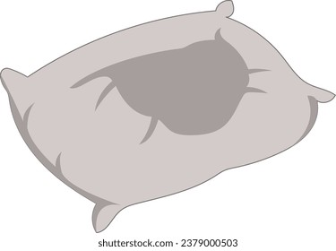 Pillow isolated on white background cartoonist vector illustration