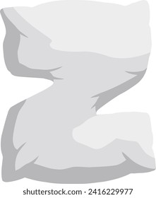 Pillow Letter Alphabet Vector Element