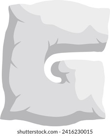 Pillow Letter Alphabet Vector Element