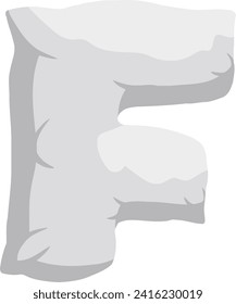 Pillow Letter Alphabet Vector Element