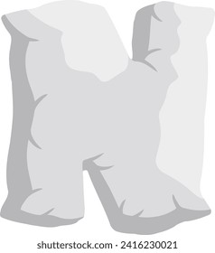 Pillow Letter Alphabet Vector Element
