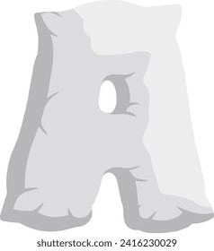 Pillow Letter Alphabet Vector Element