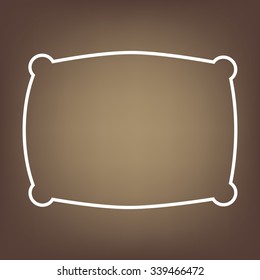 Pillow. Line icon
