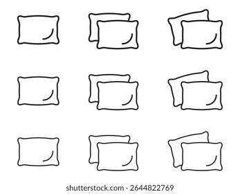 Pillow line icon. Pillow icons set.